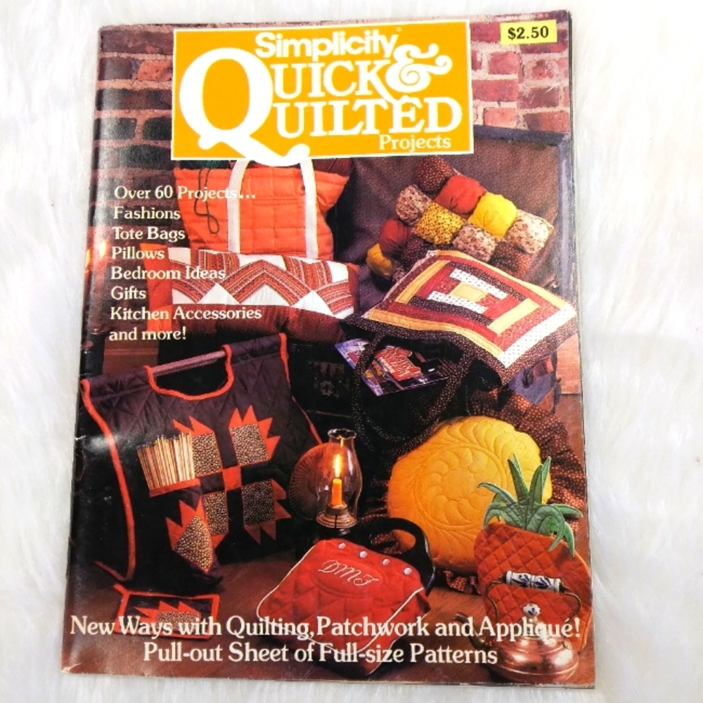 BOOK Vintage Simplicity Quick & Quilted Projects, includes Uncut pull-ou…